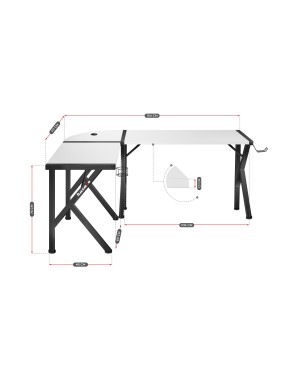 Huzaro Hero 6.3 White Gaming Desk