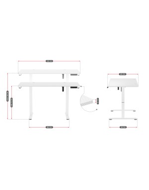 Huzaro Hero 8.2 White electric desk