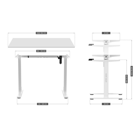 Electric Desk Stand Mark Adler Xeno 2.0 White