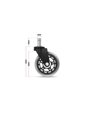 Casters 2.0 Black seat castors