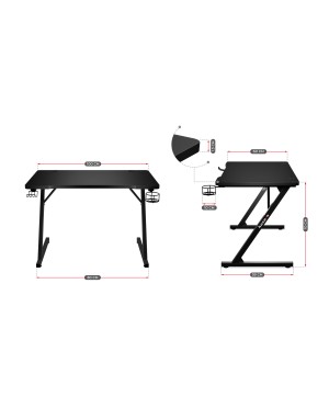 Huzaro Hero 1.8 Gaming Desk Black