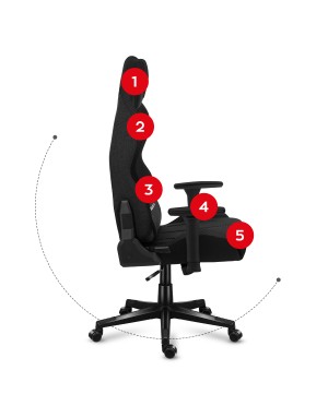 HUZARO FORCE 7.9 Black Mesh Gaming Chair