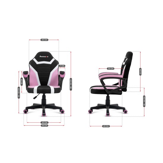 HUZARO RANGER 1.0 Pink Mesh Children's Gaming Chair