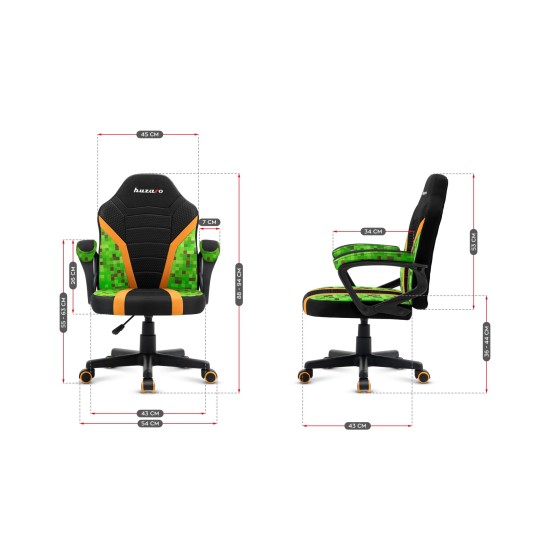 HUZARO RANGER 1.0 Pixel Mesh Children's Gaming Chair