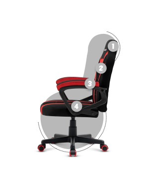 HUZARO RANGER 1.0 Red Mesh Children's Gaming Chair