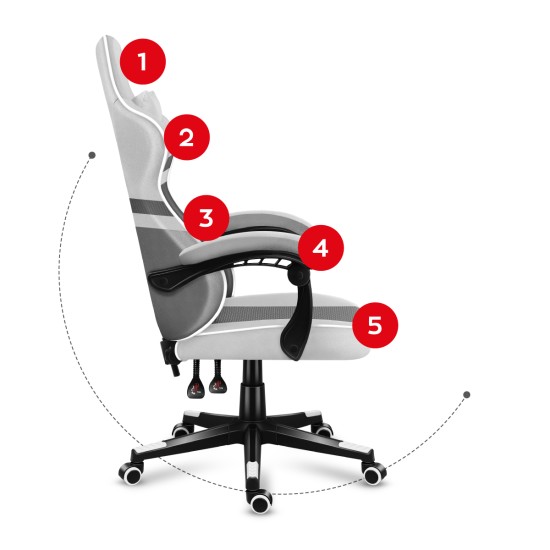 HUZARO FORCE 4.4 White Mesh Gaming Chair