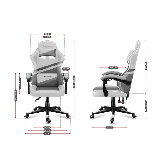 HUZARO FORCE 4.4 White Mesh Gaming Chair