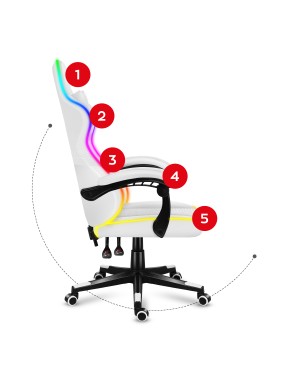 HUZARO FORCE 4.4 RGB White Gaming Chair