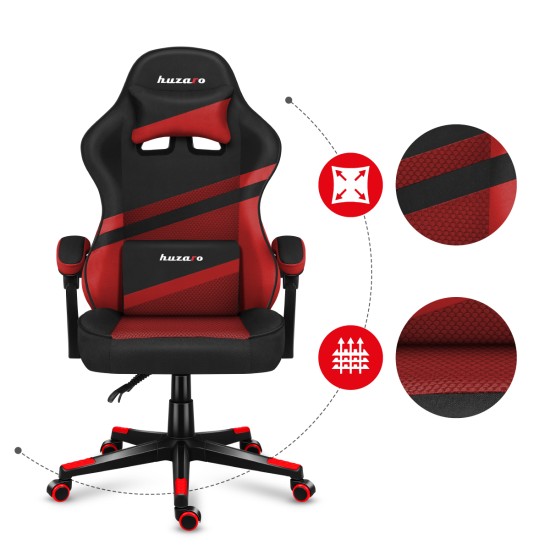 HUZARO FORCE 4.4 Red Mesh Gaming Chair