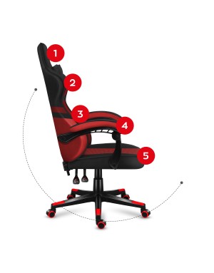 HUZARO FORCE 4.4 Red Mesh Gaming Chair