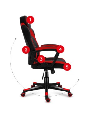 HUZARO FORCE 2.5 Red Mesh Gaming Chair