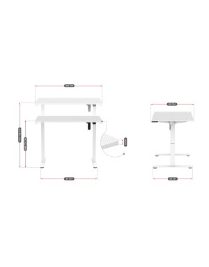 Huzaro Hero 7.9 White electric desk