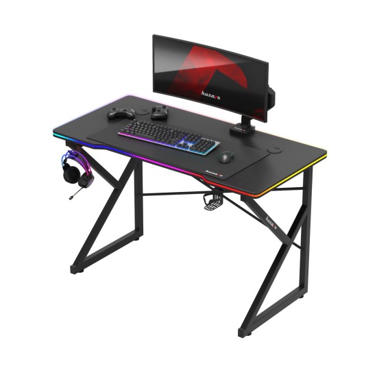 Hero 1.7 RGB gaming desk Black