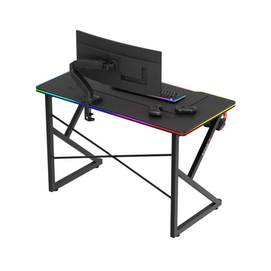 Hero 1.7 RGB gaming desk Black