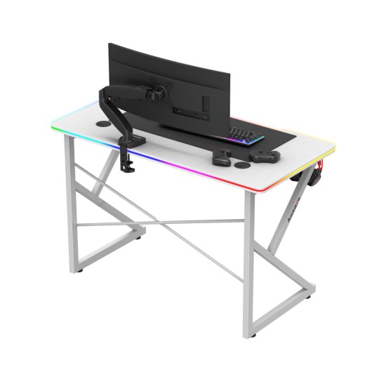 Hero 1.7 RGB White gaming desk