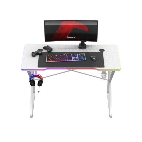 Hero 1.7 RGB White gaming desk