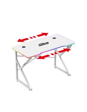 Hero 1.7 RGB White gaming desk