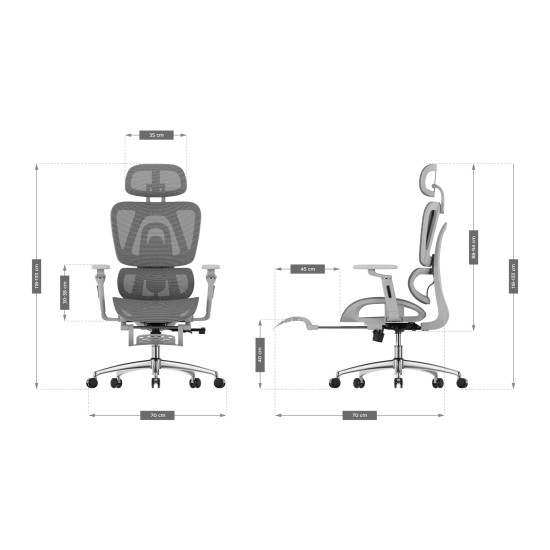 Mark Adler Ergonomic Office Chair Model Expert 7.9 - Grey