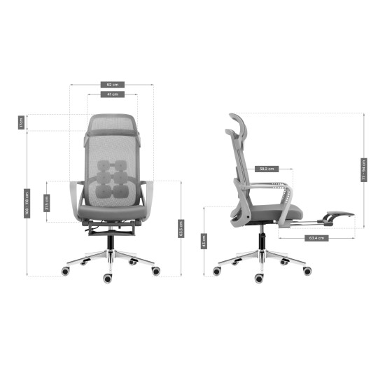 Ergonomic armchair Manager 3.6 Grey