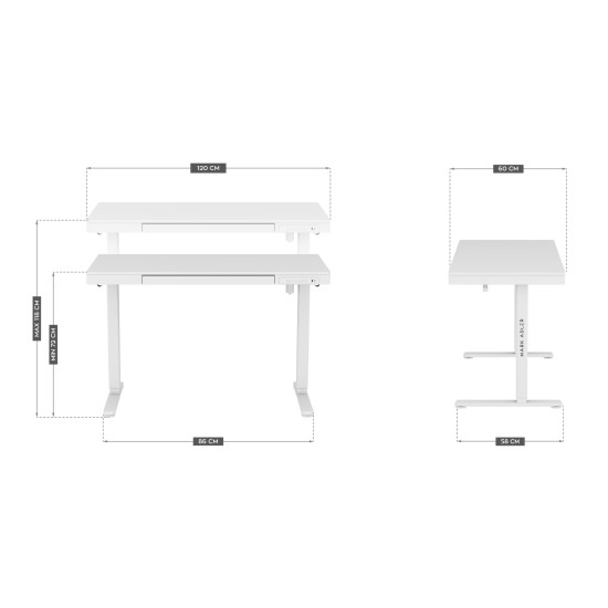 Mark Adler Leader 8.2 White electric desk