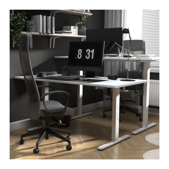 Electric desk 160 x 80 cm Mark Adler Leader 7.6 White