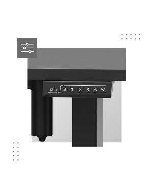 Electric desk 160 x 80 cm Mark Adler Leader 7.6 Black