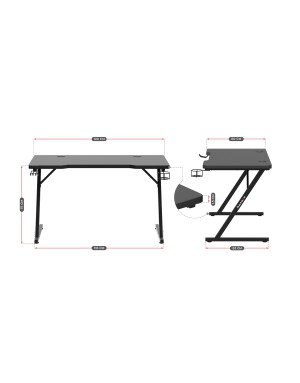 Huzaro Hero 2.5 Gaming Desk Black