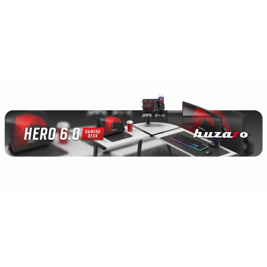 Huzaro Hero 6.0 White Gaming Desk