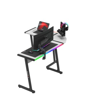 HUZARO Hero 6.0 White RGB LED Gaming Desk