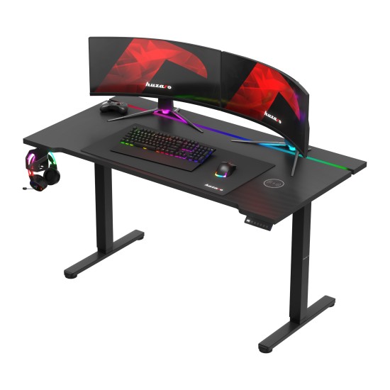 Huzaro Hero 8.7 RGB LED Electric Desk Black