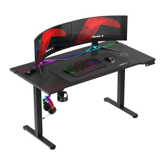 Huzaro Hero 8.7 RGB LED Electric Desk Black