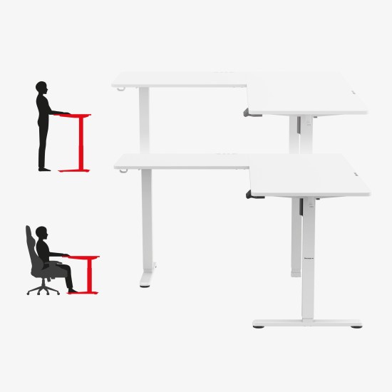 Huzaro Hero 9.5 White electric desk