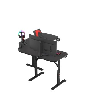 Huzaro Hero 7.3 Black corner desk with height adjustment