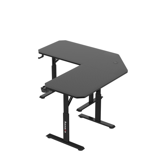 Huzaro Hero 7.3 Black corner desk with height adjustment