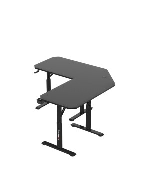 Huzaro Hero 7.3 Black corner desk with height adjustment