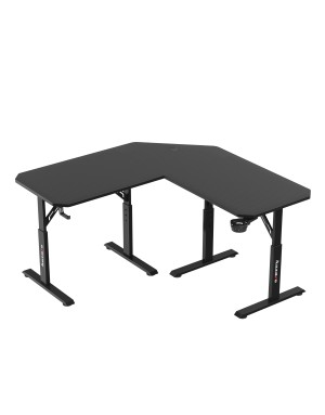 Huzaro Hero 7.3 Black corner desk with height adjustment