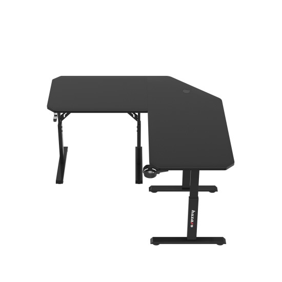 Huzaro Hero 7.3 Black corner desk with height adjustment