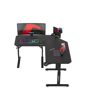 Huzaro Hero 7.3 Black corner desk with height adjustment