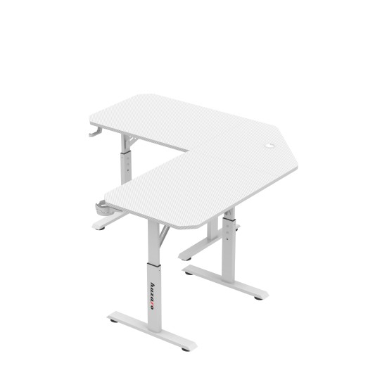 Huzaro Hero 7.3 White corner desk with height adjustment