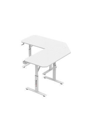 Huzaro Hero 7.3 White corner desk with height adjustment
