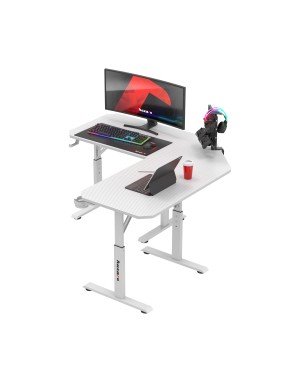 Huzaro Hero 7.3 White corner desk with height adjustment