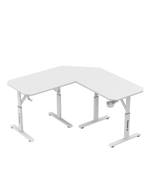Huzaro Hero 7.3 White corner desk with height adjustment