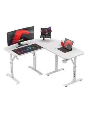 Huzaro Hero 7.3 White corner desk with height adjustment