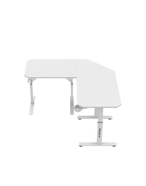 Huzaro Hero 7.3 White corner desk with height adjustment