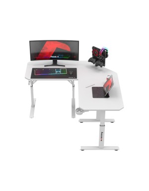 Huzaro Hero 7.3 White corner desk with height adjustment