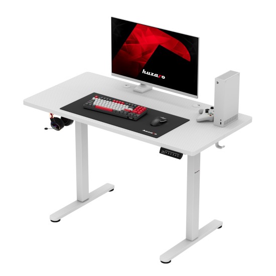 Huzaro Hero 8.1 White Electric Gaming Desk