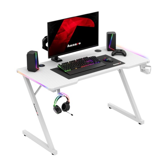 Huzaro Hero 2.5 RGB WHITE gaming desk