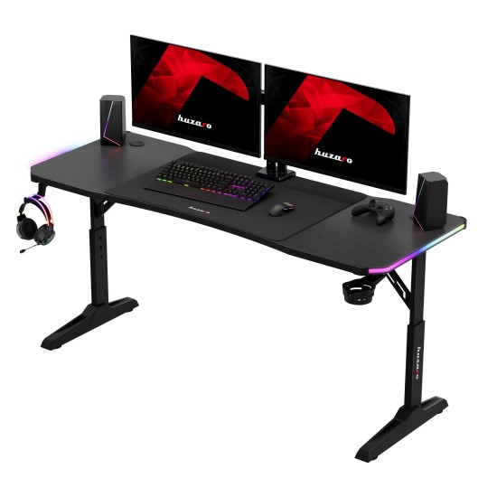 Huzaro Hero 4.6 RGB LED Black Gaming Desk