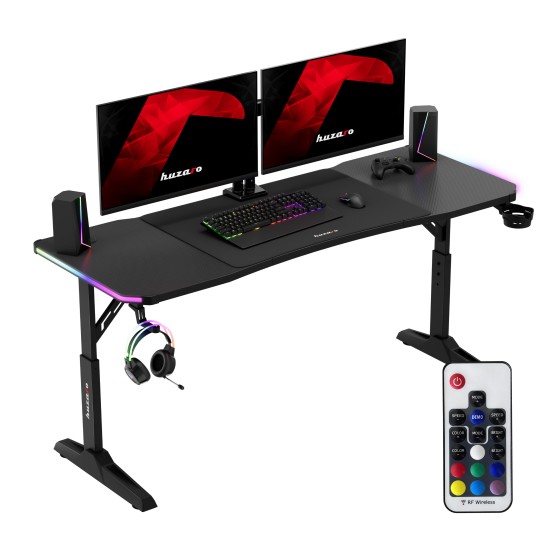 Huzaro Hero 4.6 RGB LED Black Gaming Desk