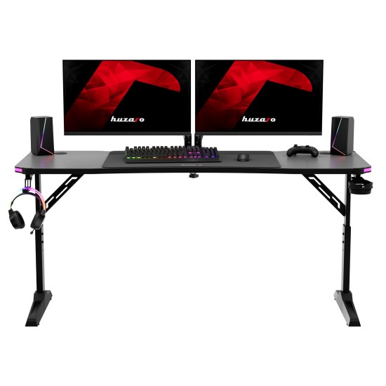 Huzaro Hero 4.6 RGB LED Black Gaming Desk